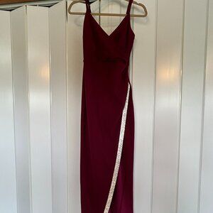 Juniors Formal/Evening dress/Burgundy color/Size XS